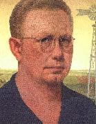 Grant Wood Self Portrait  bdfhbb USA oil painting reproduction